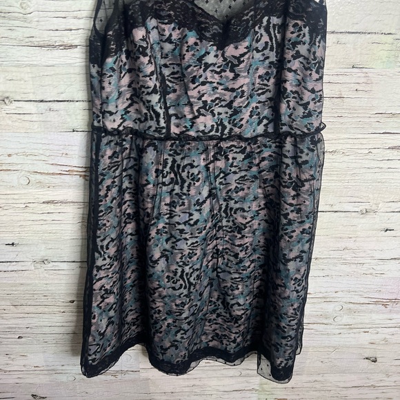 Urban Outfitters kimchi blue lace overlay sheer dress floral size 8 - Picture 2 of 7